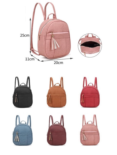 Imagen de MINI MOCHILA CIERRE FRONTAL CON COLGANTE