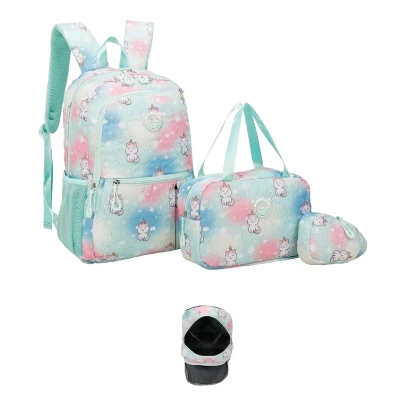 Imagen de TRIO MOCHILA ACOLCHONADA UNICORNIOS