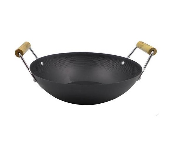 Imagen de SARTEN WOK 28cm MANGOS MADERA*