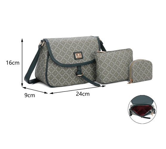 Imagen de TRIO BOLSO MANO CON GRABADO GRENOBIL