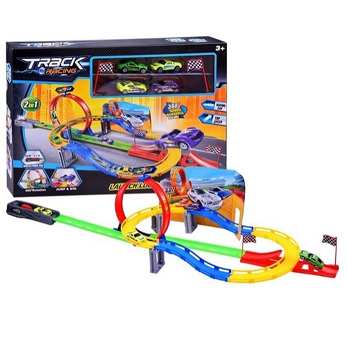 Imagen de MEGA PISTA TRACK RACING CON 4 CARRITOS
