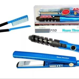 KIT PLANCHA + FERRO PRO 450° NANO TITANIUM