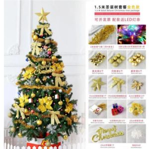 ARBOL NAVIDEÑO 1.50 CON ACCESORIOS SD030