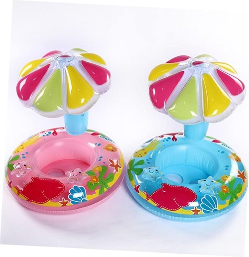 Imagen de **SALVAVIDAS INFLABLE CON SOMBRILLA 70cm