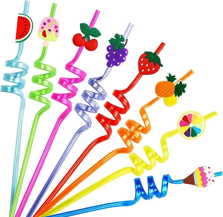 Imagen de PAQ. 4 POPOTE NEON CON FIGURAS