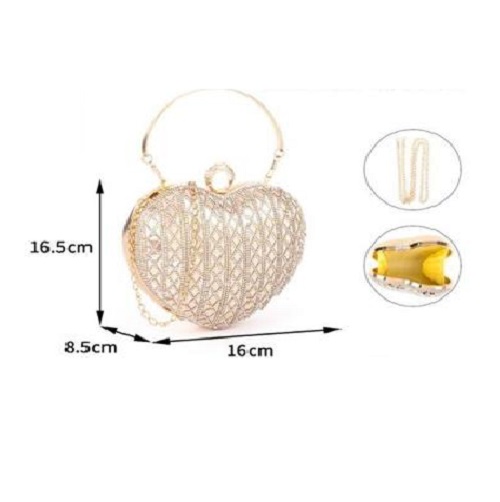 Imagen de BOLSO DE FIESTA CORAZON CRISTALES GRENOBIL