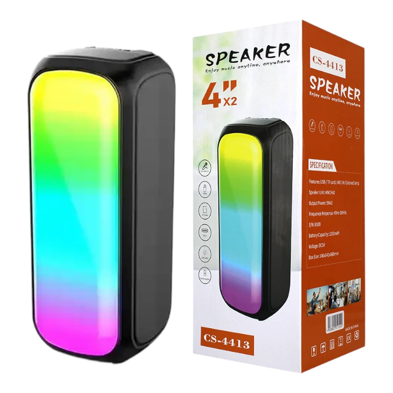 Imagen de BOCINA DOBLE 4" LED 35cm BLUETOOTH