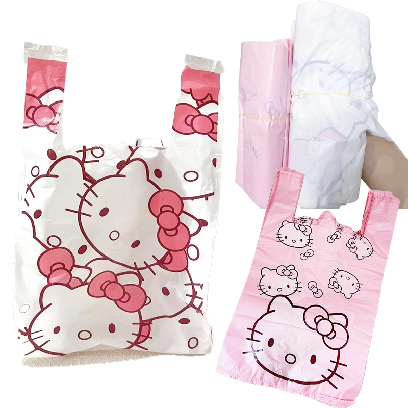 Imagen de 50 BOLSA *MEDIANA HELLO KITTY POLIPAPEL 30X25