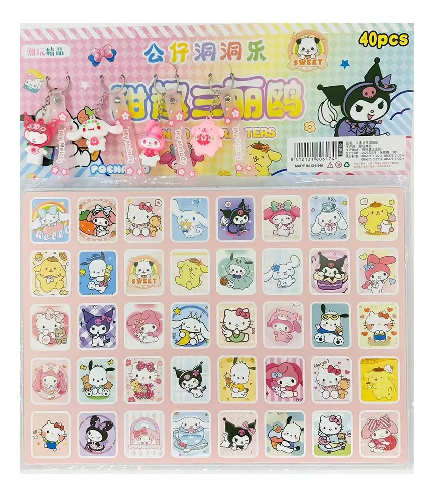 Imagen de SET 40 LOTERIA SORPRESA + LLAVEROS SANRIO