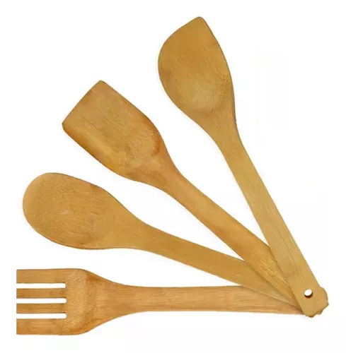 Imagen de SET 4 UTENSILIOS COCINA BAMBOO *