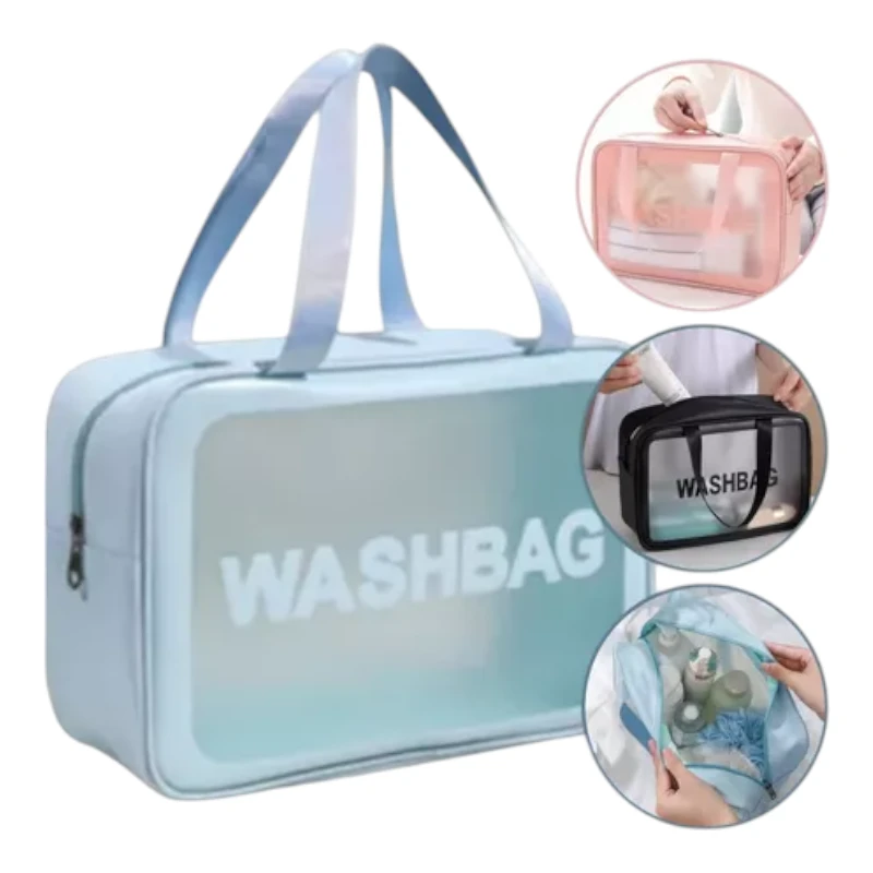 Imagen de COSMETIQUERA WASHBAG TRANSPARENTE 26cm