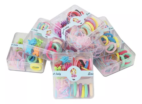 Imagen de DOCE ESTUCHE MIX CABELLO LIGAS DONAS BROCHES