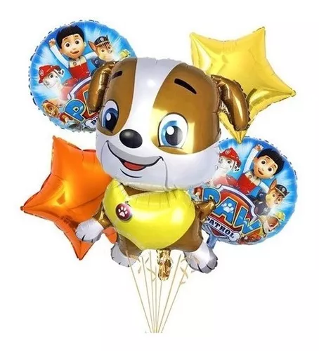 Imagen de SET 5 GLOBO FIESTA RUBBLE PAW PATROL