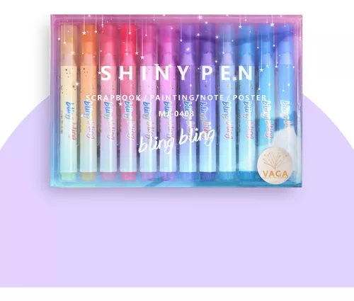 Imagen de SET 12 SHINY PEN MARCADORES BLING BLING