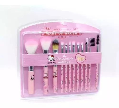 Imagen de SET 12 BROCHA HELLO KITTY MAKE UP BRUSH