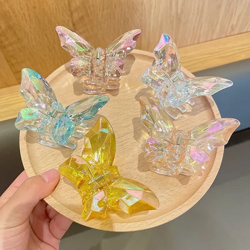 Imagen de DOCENA MARIPOSA CABELLO CRISTAL GRANDE