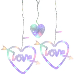 SERIE CASCADA NAVIDEÑA LOVE CORAZÒN MULTICOLOR