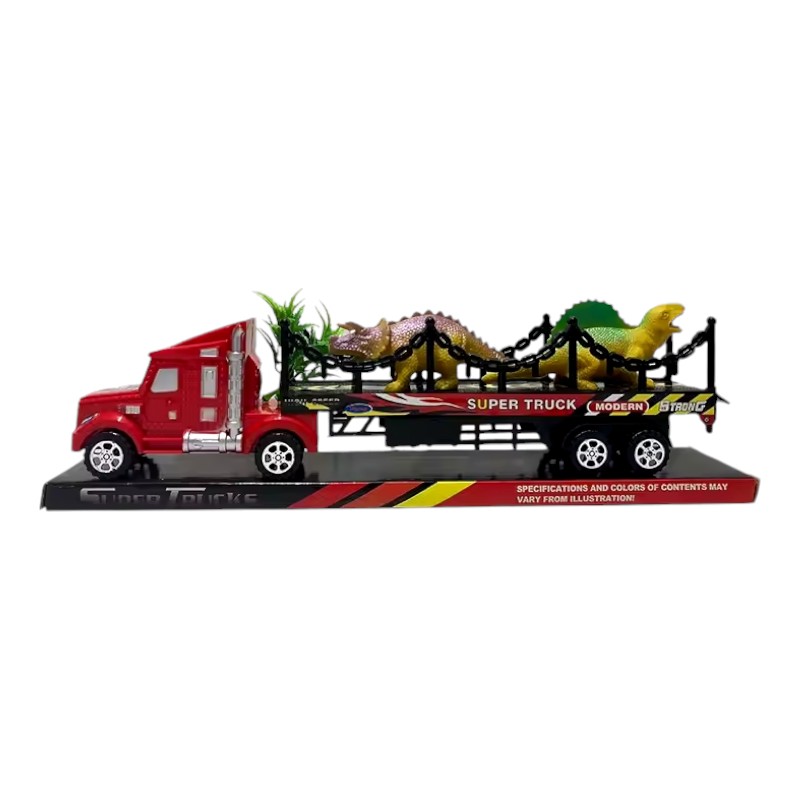 Imagen de TRAILER SUPER TRUCK CON DINOSAURIOS 40cm