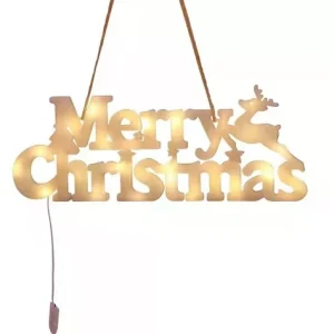 ***LETRERO NAVIDEÑO MERRY CHRISTMAS CON LUZ LED***