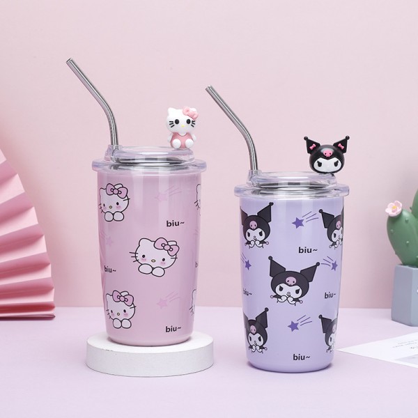 Imagen de TERMO 💜SANRIO 450ML POPOTE METALICO*