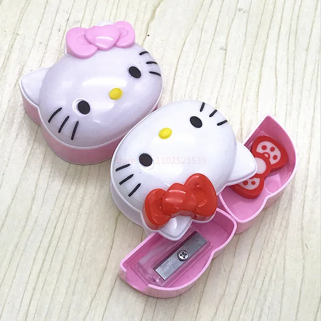 Imagen de CAJA 48 SACAPUNTAS + BORRADOR HELLO KITTY