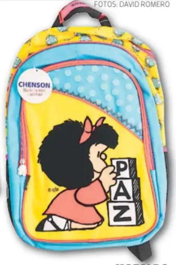 Imagen de MOCHILA PRIMARIA MAFALDA PAZ AMARILLA CHENSON