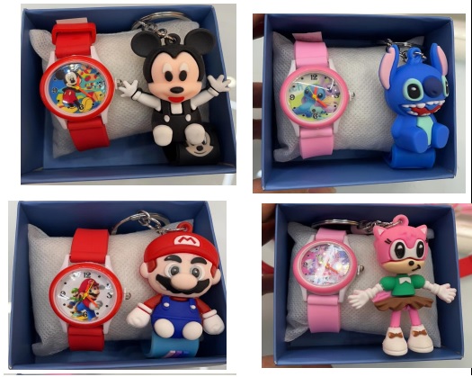 Imagen de ESTUCHE RELOJ + LLAVERO PERSONAJES INFANTIL