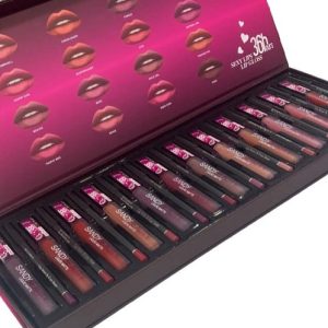 ESTUCHE NEGRO SANDYBEAUTY 12 GLOSS + 12 LIP LINER