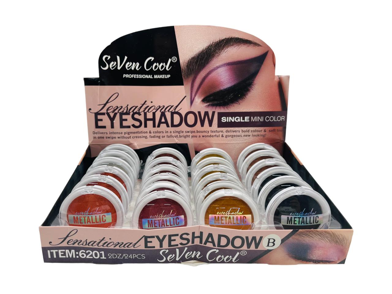Imagen de **CAJA 24 SOMBRA METALICA SEVEN COOL 6201