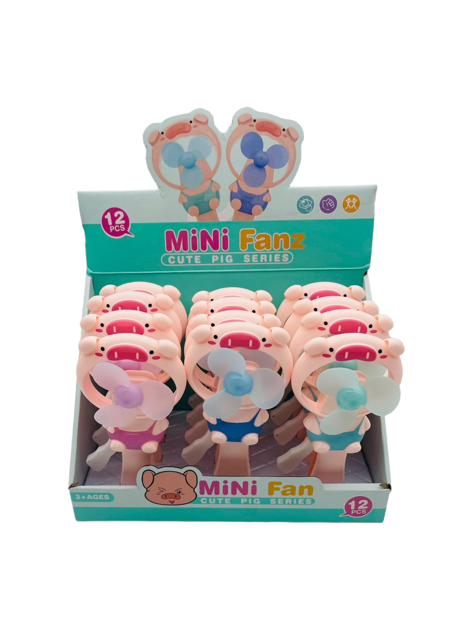 Imagen de CAJA 12 MINI VENTILADOR FAN PIG SERIES