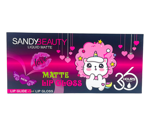 Imagen de ESTUCHE MORADO 24 LIP GLOSS SANDYBEAUTY