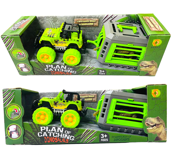 Imagen de JEEP CON JAULA DINOSAURIO PLAN OF CATCHING