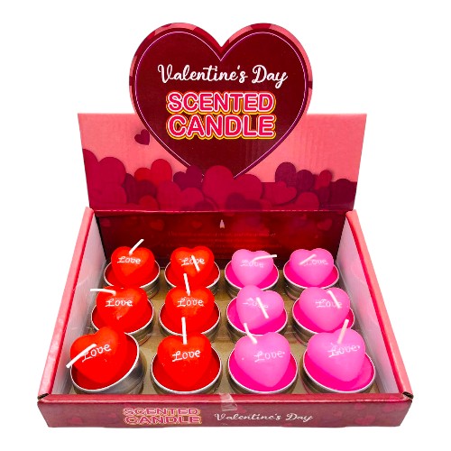 Imagen de CAJA 12 VELA *LOVE SCENTED CANDLE