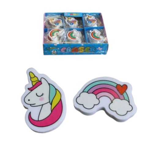 Imagen de 36 BORRADOR ESCOLAR UNICORNIO ARCOIRIS  *