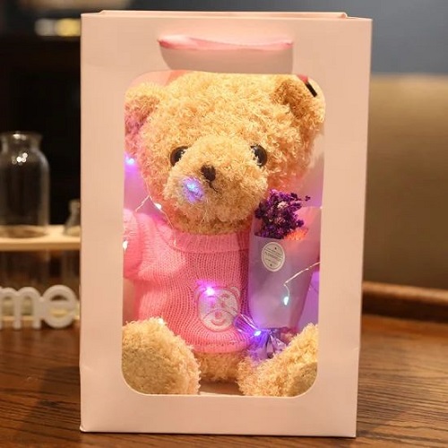 Imagen de REGALO PELUCHE EN CAJA + RAMO Y LED