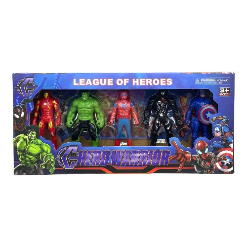 Imagen de **SET 5 SUPER HERO WARRIOR JUGUETE