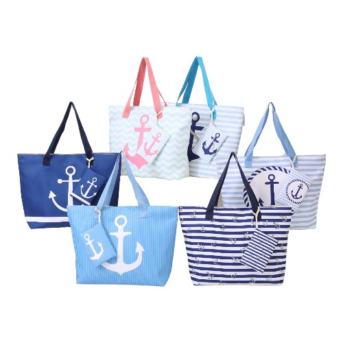 Imagen de BOLSO DE PLAYA 2 EN 1 ANCLAS *