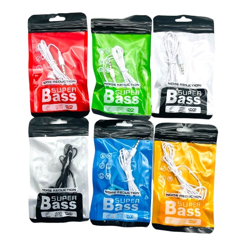 Imagen de PAQ. 12 AUDIFONOS SUPER BASS EN BOLSITA