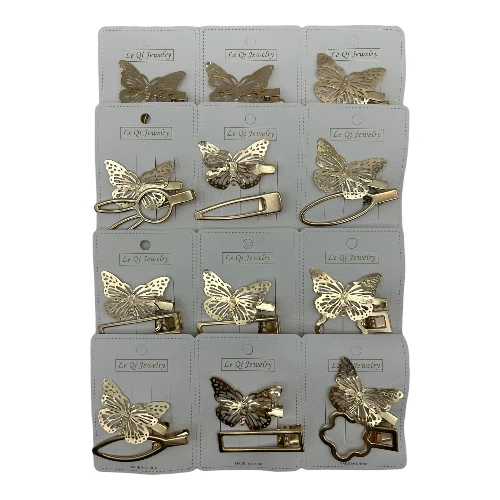 Imagen de DOCENA BROCHE MARIPOSAS METALICA 3D**