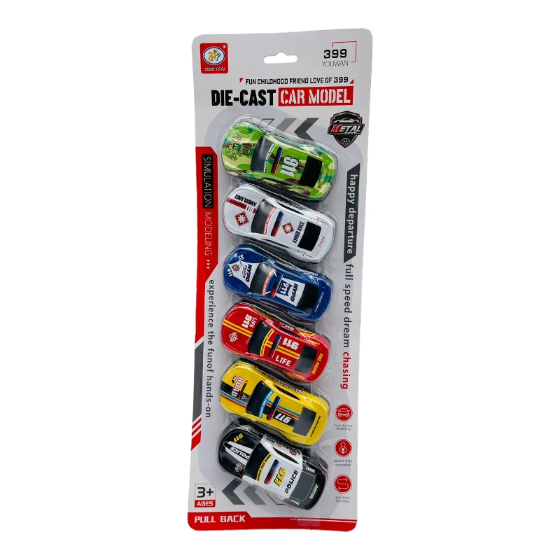 Imagen de BLISTER 6 CARRITOS CARRERAS JUGUETE