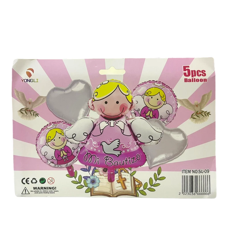 Imagen de GLOBO FIESTA 5 PIEZAS *BAUTIZO NIÑA