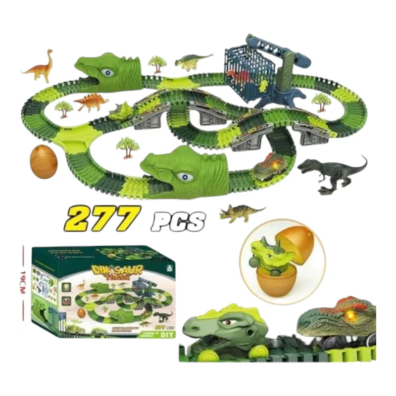 Imagen de MEGA PISTA DINOSAUR TRACK 277 PIEZAS