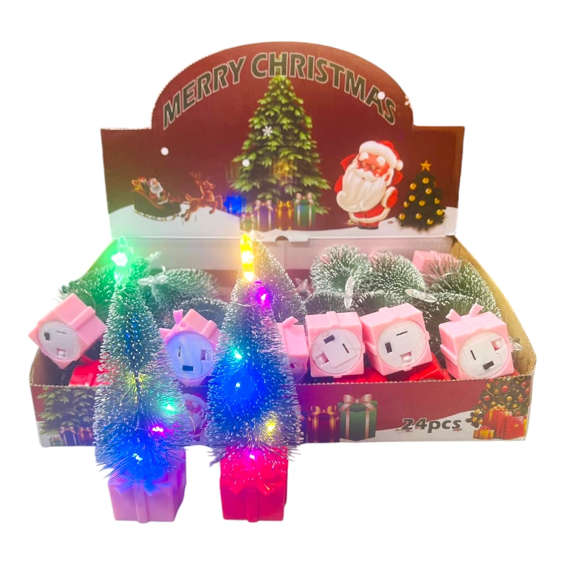 Imagen de CAJA 24 ARBOLITO NAVIDAD LED 17 cm