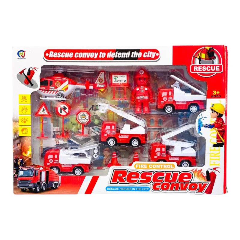 Imagen de SET JUGUETES DE BOMBERO RESCUE CONVOY