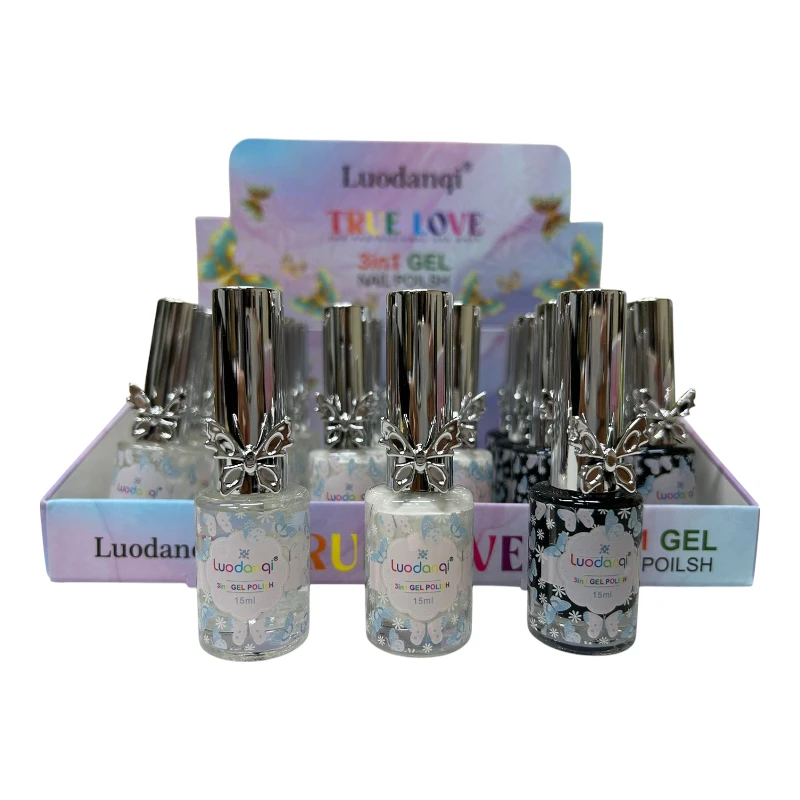 Imagen de CAJA 24 GEL POLISH BLANCO * NEGRO * TRANSPARENTE