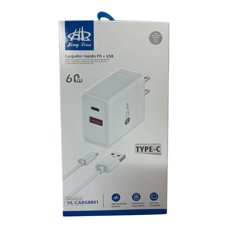 Imagen de CARGADOR + CABLE 60w TIPO C