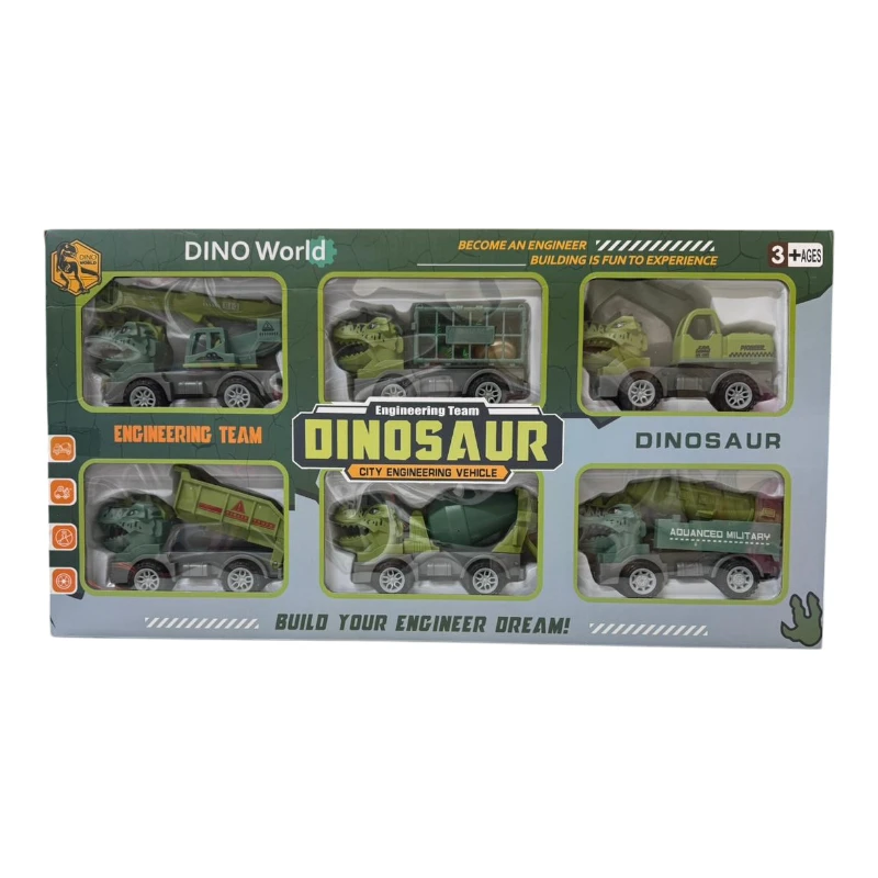 Imagen de SET 6 CARROS DINOSAURIOS 60cm