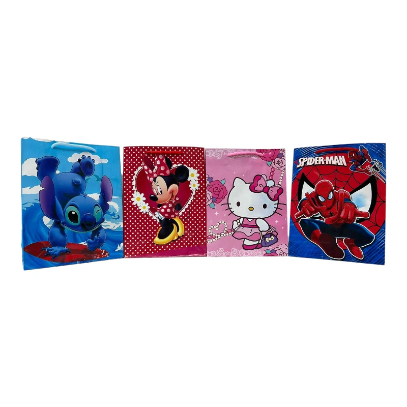 Imagen de DOCENA BOLSO REGALO PERSONAJES 18x25cm
