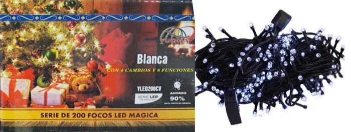 Imagen de SERIE NAVIDEÑA BLANCA *200 FOCOS LED