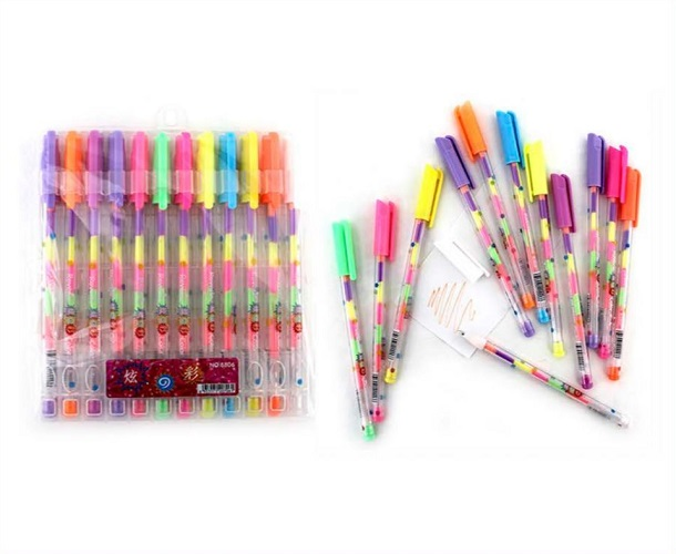 Imagen de BLISTER 12 PLUMA COLORES PASTEL 8806